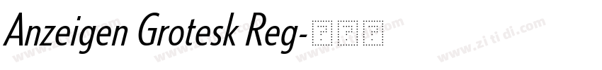 Anzeigen Grotesk Reg字体转换